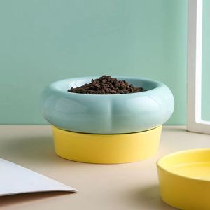 Comedero y Bebedero de Cerámica para Gatos y Perros, de Doble Nivel, Antideslizante y con Diseño Atractivo - Product Image 2