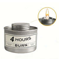 Prix direct usine – Chauffe-plats de buffet DEG 4 heures, logo personnalisé, brûleur à mèche, combustible pour chauffe-plats de buffet