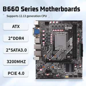 Placa de escritorio de alta compatibilidad Micro ATX Intel 12th/13th Gen <span class=keywords><strong>DDR4</strong></span> 3200MHz Ethernet para integradores de sistemas Proveedor de placa base - Product Image 2
