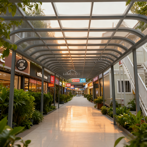 Auvent de marche manuel de luxe de qualité industrielle, résistant aux intempéries, <span class=keywords><strong>toit</strong></span> en polycarbonate, cadre en alliage d'aluminium, écoles, appartements - Product Image 2