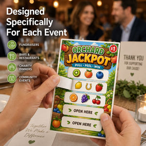 Factory Custom Digital Printing Five Windows Instant Prize Tear Off Card Fruit Theme Patterns Pull Tab Tickets - Product Image 6
