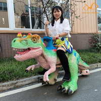 Trottinette électrique Interactive réaliste pour parc d'attractions, voiture de dinosaure pour l'extérieur pour centre commercial