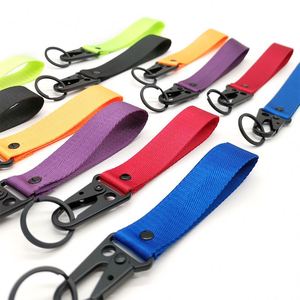 Llaveros de tela personalizados al por mayor, llaveros de poliéster con logo bordado, llaveros cortos de nailon para coche y motocicleta - Product Image 4