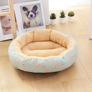 Queenhe Pet Oval sátiro cama para mascotas para razas pequeñas cómodo calmante para mascotas cama para mascotas sofá cama de lujo - Product Image 2