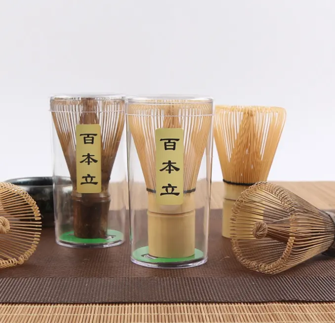 Tradizionale artigianale giapponese Chasen Matcha agitatore bamboos whiske bamboo set holder eco friendly tea matcha frusta