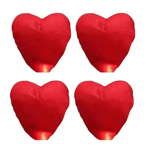 Biodegradable Heart Shape Flying Lantern Eco Wish Light Flying Chinese Sky Lanterns with Kraft Paper Wax 95*95*32cm