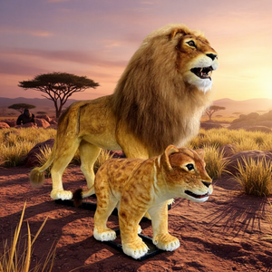 屋外遊園地用等身大ライオンアニマトロニクス動物模型販売中 - Product Image 1