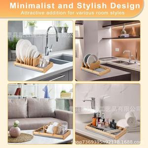Cross-border wooden <b>dish</b> <b>rack</b>, household kitchen countertop storage <b>rack</b>, multi-functional solid wood cookware <b>rack</b> - Product Image 4