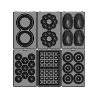 Grille-pain électrique détachable personnalisé gaufrier Takoyaki 6 trous multi-usages 3 en 1 machine à gâteaux pour snacks et beignets