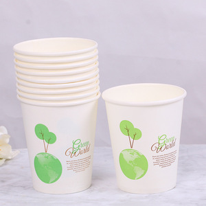 Gobelet jetable <span class=keywords><strong>en</strong></span> <span class=keywords><strong>carton</strong></span> blanc simple couche, épaissi, écologique, enduit de PE, résistant aux fuites pour vin, dîner, thé, eau - Product Image 4