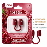 Clip Nasal Rafraîchissant à l'Arôme de Cerise, Diffuseur d'Huiles Essentielles Portable, Dispositif de Soin Respiratoire, Inhalateur Nasal OEM