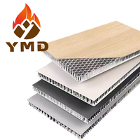 Panneau de plafond en aluminium alvéolaire ignifuge à grain de bois, épaisseur 7 à 9 mm, pour centres commerciaux