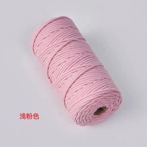 Cordón de algodón de macramé para manualidades, <span class=keywords><strong>tapiz</strong></span> tejido a mano de 3mm y 4mm con acabado trenzado para zapatos, bolsos, ropa, decoración textil para el hogar - Product Image 4