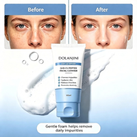 Nettoyant Visage OEM Marque Privée au Peptide de Cuivre GHK-CU, Nourrissant, Anti-Âge, Doux, au Curcuma Coréen et à l'Acide Hyaluronique