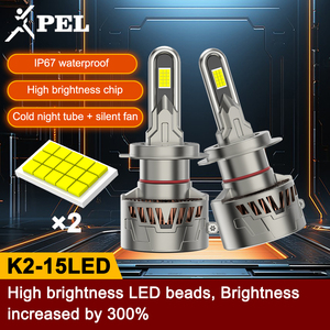 Accessoires Auto PEL <span class=keywords><strong>K2</strong></span> 140W 70000LM H7 H4 H1 H3 9005 H8 LED feux de voiture phares pour voiture - Product Image 3