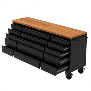 SPCC Multi-Function Workbench <b>Tool</b> Truck Repair Cart 15 Drawers 300kg Load Capacity Keyed Lock 1830x500*9800mm Model LGJD-1830 - Product Image 1