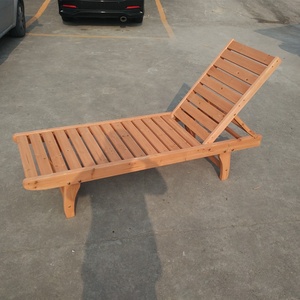 HE-tumbona de lujo para exteriores, silla de ocio de madera, tumbona para patio y piscina - Product Image 2