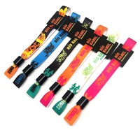 Bracelet personnalisé en polyester pour contrôle d'accès, écologique, par sublimation, avec logo personnalisé et boucle de réglage, pour promotion et événements