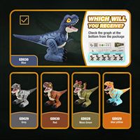 2.4Ghz uzaktan kumanda yürüyüş dinozor oyuncaklar RC Lights nosaurus rex dinozor ışıkları ve müzik ile Led dokunmatik algılama Dino Robot oyuncak