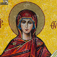 Mosaïque murale d'art religieux personnalisée, découpée à la main, représentant Jésus, la Vierge Marie, l'église, en verre, pierre, céramique, marbre et carrelage pour sol