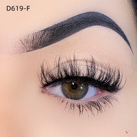 Faux cils en bande complète pour la beauté, avec boîtes personnalisées, cils naturels volumineux, courbure D, ressemblant à des extensions de cils