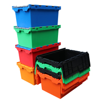Caisse logistique en plastique bleu JOIN avec couvercle rabattable intégré, empilable et emboîtable, pour entrepôt ASRS