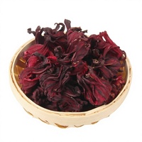 Fleurs d'hibiscus séchées de qualité supérieure, comestibles, pour infusions et préparations de boissons, sachet en vrac