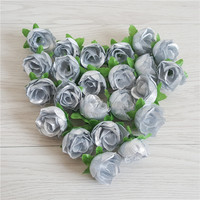 Lot de fleurs artificielles dorées mélangées en gros pour mariage, anniversaire, Saint-Valentin, fête de remise de diplôme, accessoires pour gâteaux floraux