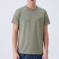 T-shirt de course personnalisé en maille respirante pour homme, idéal pour l'entraînement et le fitness, léger et en stock