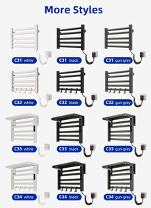 Badkameraccessoires Ruimtebesparende aluminium handdoekdroger Intelligente handdoekverwarmer met timer Wandmontage - Product Image 6