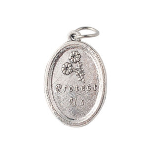 15*26Mm Logam Campuran Seng 1 Inci Tinggi Katolik <span class=keywords><strong>St</strong></span>. <span class=keywords><strong>Christopher</strong></span> Liontin Dalam Antik Lapis Perak untuk Pembuatan Perhiasan Agama - Product Image 3