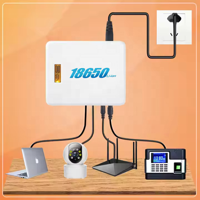 Mini DC UPS 12V 5V 24V 110V 120V 220V Rechargeable 6000mAh LiFePO4 Battery 25W Output for Router CCTV Security Monitoring Module