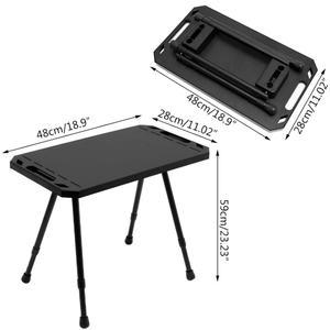 โต๊ะพับพกพาสำหรับตั้งแคมป์กลางแจ้ง โต๊ะพลาสติกขนาดเล็กแบบยุทธวิธี ยกได้ ทนทาน เหมาะสำหรับปิกนิก - Product Image 6