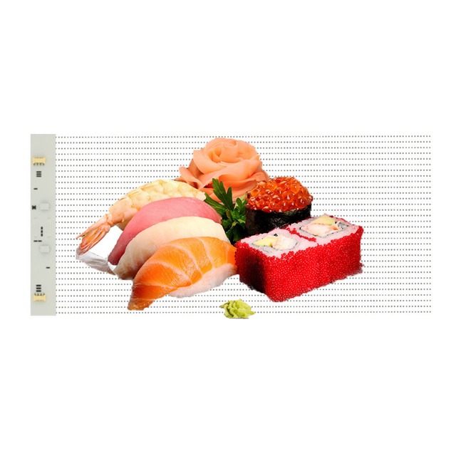P8 LED Display Transparent Flexible Glass Screen Indoor Colorful LED Board Sign New Invisible PCB Technology Video Advertising