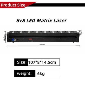 Profesyonel 8-eye tam renkli lazer + 8 LED gözler tam renkli matris ışık LED işın lazer hareketli kafa sahne işık - Product Image 3