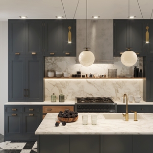 Gỗ rắn & <span class=keywords><strong>MDF</strong></span> sẵn sàng để lắp ráp hiện đại Modular nhà bếp thiết lập tùy chỉnh kéo tổ chức đựng thức ăn lưu trữ bồn rửa tủ - Product Image 1