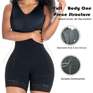 <span class=keywords><strong>Fajas</strong></span> <span class=keywords><strong>Colombianas</strong></span> Reductoras Stage 2 Post-Opératoires pour Femmes, Bodys Sculptants Post-partum avec Fermeture Éclair Latérale - Product Image 5