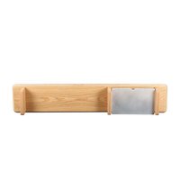 Étagère de bureau en bois de noyer, support double pour moniteur d'ordinateur avec capacité de charge de 30 kg, surface en bois 1200x230x105 mm