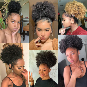 Perruque synthétique bouclée Xingyuan avec base en dentelle, boucle réglable et filet respirant pour toutes les formes de visage - Product Image 4