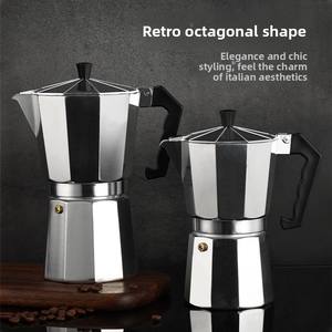 Cafetera <span class=keywords><strong>Moka</strong></span> de Aluminio para el Hogar, Estilo Italiano, Extracción de Espresso a Alta Presión, Válvula de Cobre, Cafetera Pequeña para Oficina - Product Image 5