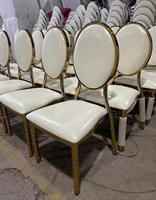 Nouvelle Chaise de salle à manger modulable en métal et cuir, style antique, empilable, confortable, pour extérieur, usage hôtelier et commercial