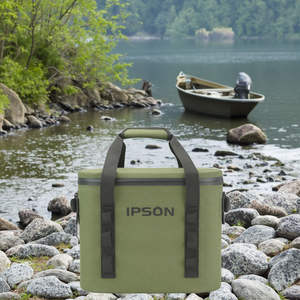 Изготовленная на заказ мягкая водонепроницаемая термосумка-холодильник из ТПУ 600D для рыбы и вина с буквенным принтом, для сохранения свежести рыбы - Product Image 1