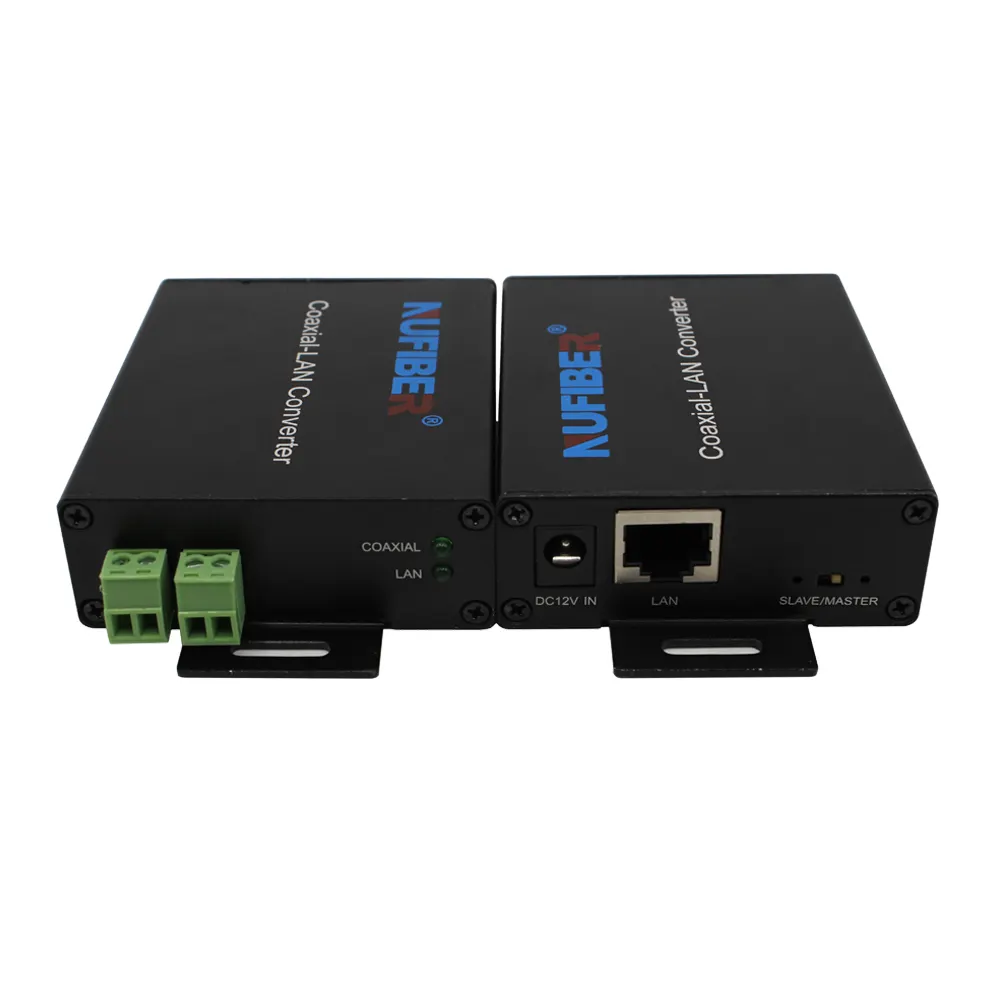 IP-Ethernet über 2 Drähte, IP-LAN über Twisted Pair-Extender, Koaxial-LAN-Konverter 0 ~ 1,5 km für alle CCTV-IP-Geräte