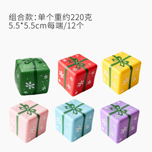 Caja de Regalo Navideña con Diseño de Cubos de Hielo, Juguete Antiestrés de TPR con Relleno de Harina, Juguete Suave de Navidad, Caja de Regalo de Navidad - Product Image 2