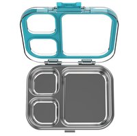 RVS Bento Box voor Kinderen, 3 compartimenten, lekvrij, vaatwasserbestendig, BPA-vrij, blauw, 1-3L inhoud, voor school en kantoor