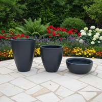 Pots à fleurs personnalisables, jardinières en fibre de verre, grands pots à fleurs d'extérieur, grands pots pour arbres d'extérieur