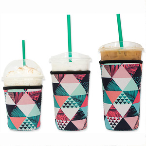 Offre spéciale 16 24 32 oz logo personnalisé garde les boissons froides garde les mains au sec réutilisables manchons isolés pour tasses à café glacé en néoprène - Product Image 3