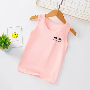 Camiseta sem mangas para bebês, 4 pacotes, regata de algodão, roupa íntima para meninos ou meninas, camisetas macias