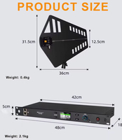 TNH AC-1600A Profesyonel 16 Kanallı UHF Anten Dağıtım Sistemi 400-950MHz Kablosuz Mikrofon Güçlendirici ve Sinyal Yükseltici