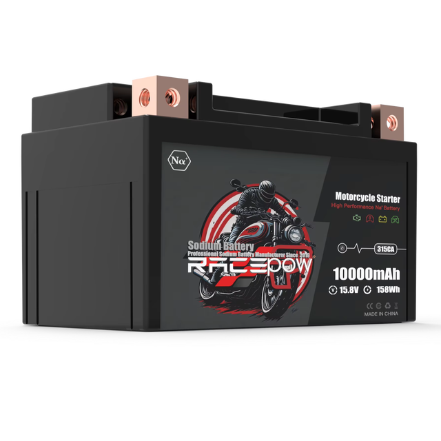 12V 10Ah Lithium Sodium-ion Motorcycle Starter Battery 15.8V 10000mAh High Capacity for Motorcycles